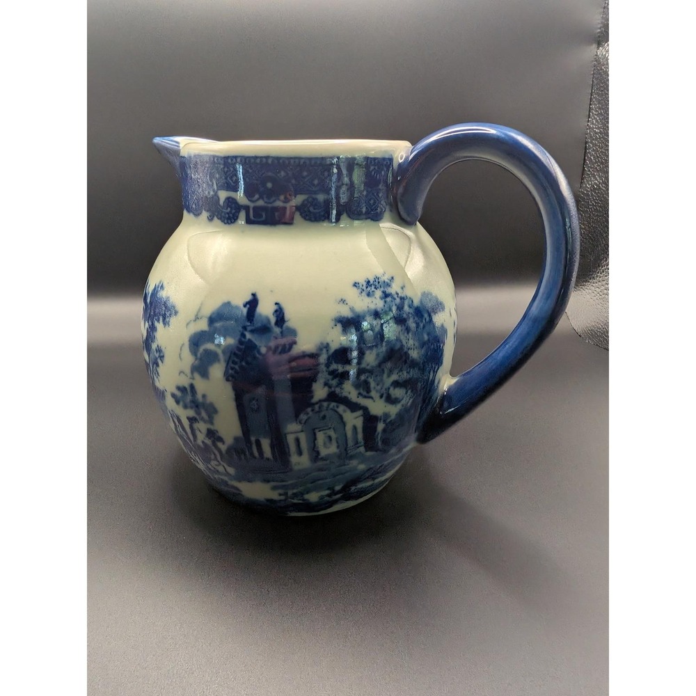 Vintage Victoria Ware Ironstone Flow Blue Pitcher - Picture 4 of 9